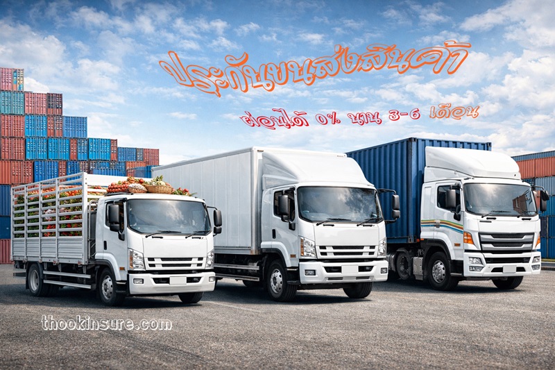 ประกันขนส่งสินค้า รถบรรทุก รถสิบล้อ หกล้อ 