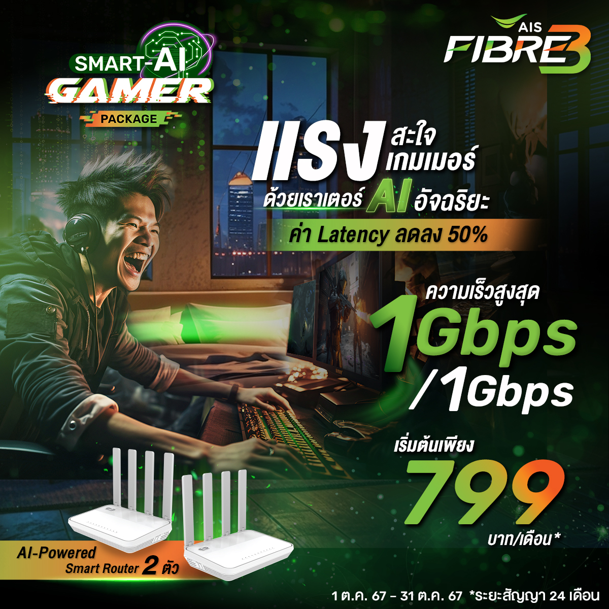 แพ็คเกจสำหรับคนชอนเล่นเกมส์ - aisfibreplus