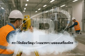 การใช้กล้องวัดมุมวัดแนวระนาบของเครื่องจักร