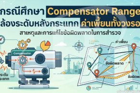 กรณีศึกษา Compensator Range กล้องระดับหลังกระแทก ค่าเพี้ยนทั้งวงรอบ