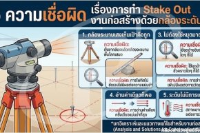 5 ความเชื่อผิดเรื่องถ่ายระดับ Stake Out งานก่อสร้างด้วยกล้องระดับ
