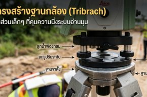 โครงสร้างฐานกล้อง (Tribrach) ชิ้นส่วนเล็กๆ ที่คุมความนิ่งระบบอ่านมุม