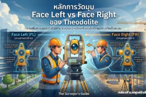 หลักการวัดมุม Face Left vs Face Right ของ Theodolite