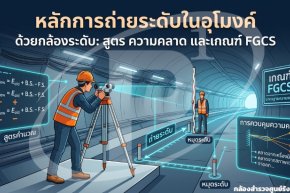 หลักการถ่ายระดับในอุโมงค์ด้วยกล้องระดับ: สูตร ความคลาด และเกณฑ์ FGCS