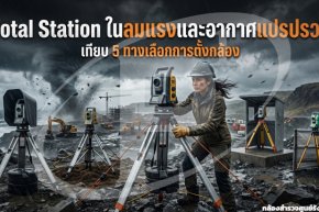 Total Station ในลมแรงและอากาศแปรปรวน: เทียบ 5 ทางเลือกการตั้งกล้อง
