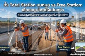 ตั้ง Total Station บนหมุด vs Free Station: เลือกแบบไหนให้แม่นกว่า