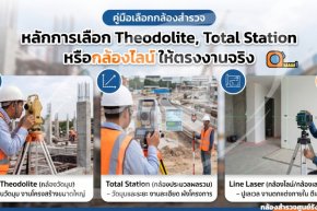 หลักการเลือก Theodolite, Total Station หรือกล้องไลน์ให้ตรงงานจริง