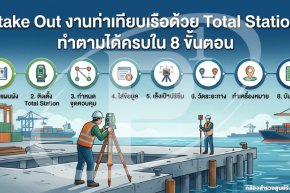 Stake Out งานท่าเทียบเรือด้วย Total Station: ทำตามได้ครบใน 8 ขั้นตอน