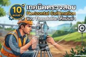 10 เทคนิคตรวจสอบ Horizontal Collimation ของ Theodolite ให้แม่นยำ