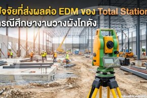 ปัจจัยที่ส่งผลต่อ EDM ของ Total Station: กรณีศึกษางานวางผังโกดัง