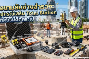 ไอเทมลับช่างสำรวจ: อุปกรณ์เสริม Total Station ที่ควรมีติดกระเป๋า