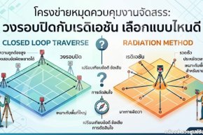 โครงข่ายหมุดควบคุมงานจัดสรร: วงรอบปิดกับเรดิเอชัน เลือกแบบไหนดี