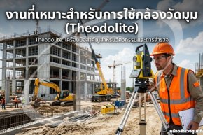งานที่เหมาะสำหรับการใช้กล้องวัดมุม (Theodolite)