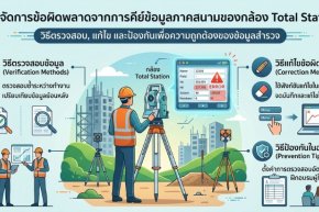 การจัดการข้อผิดพลาดจากการคีย์ข้อมูลภาคสนามของกล้อง Total Station