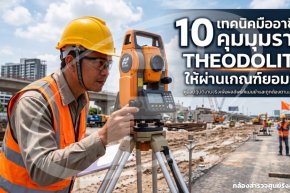 10 เทคนิคมืออาชีพ คุมมุมราบ Theodolite ให้ผ่านเกณฑ์ยอมรับ