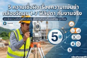 5 ความเชื่อผิดเรื่องความแม่นยำกล้องวัดมุม 1-7 ฟิลิปดา กับงานจริง