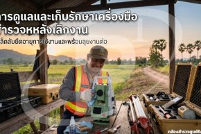 การดูแลและเก็บรักษาเครื่องมือสำรวจหลังเลิกงาน