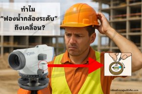 ทำไมการตั้งฟองน้ำในกล้องระดับ ถึงเคลื่อน?