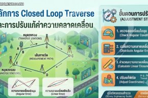หลักการ Closed Loop Traverse และการปรับแก้ค่าความคลาดเคลื่อน