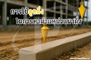 การใช้ลูกดิ่งในการหาตำแหน่งแนวดิ่ง (Vertical Reference)