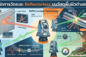 หลักการวัดระยะ Reflectorless บนวัสดุพื้นผิวต่างชนิด