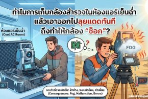 ทำไมการเก็บกล้องสำรวจในห้องแอร์เย็นฉ่ำ แล้วเอาออกไปลุยแดดทันที ถึงทำให้กล้อง "ช็อก"?