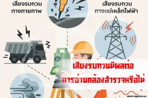 เสียงรบกวนมีผลต่อการอ่านกล้องสำรวจหรือไม่