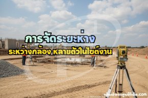 การจัดระยะห่างระหว่างกล้องหลายตัวในไซต์งาน