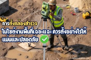 การตั้งกล้องสำรวจในไซต์งานพื้นที่เฉอะแฉะ ควรตั้งอย่างไรให้แม่นและปลอดภัย(copy)