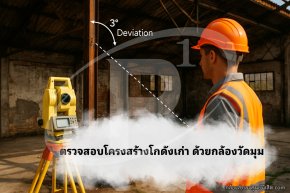 ตรวจสอบโครงสร้างโกดังเก่า ด้วยกล้องวัดมุม