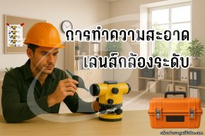 การทำความสะอาดเลนส์ของ กล้องระดับ (Auto Level)