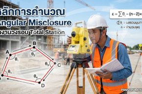 หลักการคำนวณ Angular Misclosure ในงานวงรอบ Total Station