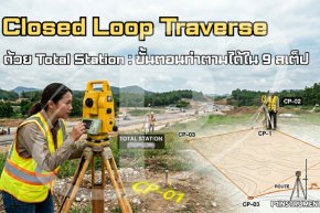 Closed Loop Traverse ด้วย Total Station: ขั้นตอนทำตามได้ใน 9 สเต็ป