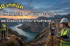 10 เทคนิค Differential Leveling ระยะไกล ลด Closure Error งานสำรวจ