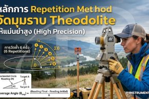 หลักการ Repetition Method วัดมุมราบ Theodolite ให้แม่นยำสูง