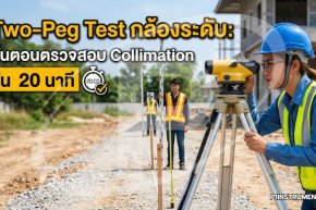 Two-Peg Test กล้องระดับ: ขั้นตอนตรวจสอบ Collimation ใน 20 นาที