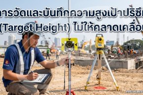 การวัดและบันทึกความสูงเป้าปริซึม (Target Height) ไม่ให้คลาดเคลื่อน