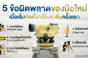 5 ข้อผิดพลาดของมือใหม่เมื่อเริ่มหัดตั้งกล้องระดับครั้งแรก