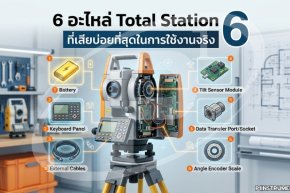 6 อะไหล่ Total Station ที่เสียบ่อยที่สุดในการใช้งานจริง