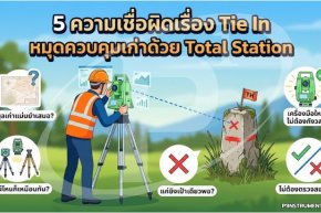 5 ความเชื่อผิดเรื่อง Tie In หมุดควบคุมเก่าด้วย Total Station
