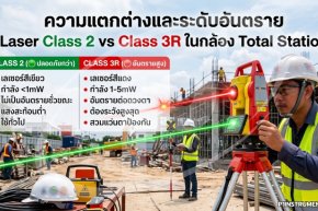 ความต่างและระดับอันตราย: Laser Class 2 vs Class 3R ในกล้อง Total Station