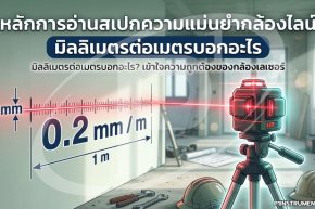 หลักการอ่านสเปกความแม่นยำกล้องไลน์ มิลลิเมตรต่อเมตรบอกอะไร