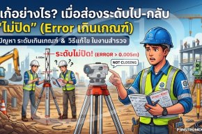 แก้อย่างไร? เมื่อส่องระดับไป-กลับ "ไม่ปิด" (Error เกินเกณฑ์)