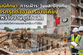 กรณีศึกษา เฝ้าระวังการทรุดตัวอาคารข้างเคียงระหว่างงานขุดดิน