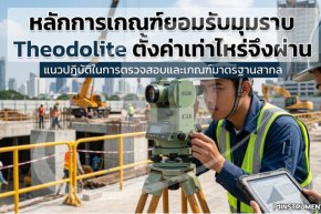 หลักการเกณฑ์ยอมรับมุมราบ Theodolite ตั้งค่าเท่าไหร่จึงผ่าน