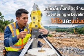 เคล็ดลับตั้งกล้องสำรวจ (Centering & Leveling) ให้ไวและแม่นยำ