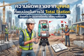 ความผิดพลาดจากบุคคล ที่พบบ่อยในการใช้ Total Station