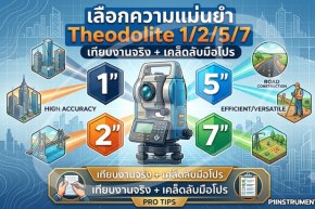 เลือกความแม่นยำ Theodolite 1/2/5/7: เทียบงานจริง + เคล็ดลับมือโปร