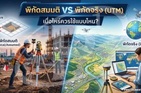 พิกัดสมมติ vs พิกัดจริง (UTM): เมื่อไหร่ควรใช้แบบไหน?