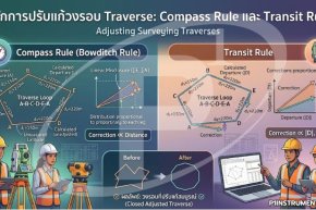 หลักการปรับแก้วงรอบ Traverse: Compass Rule และ Transit Rule